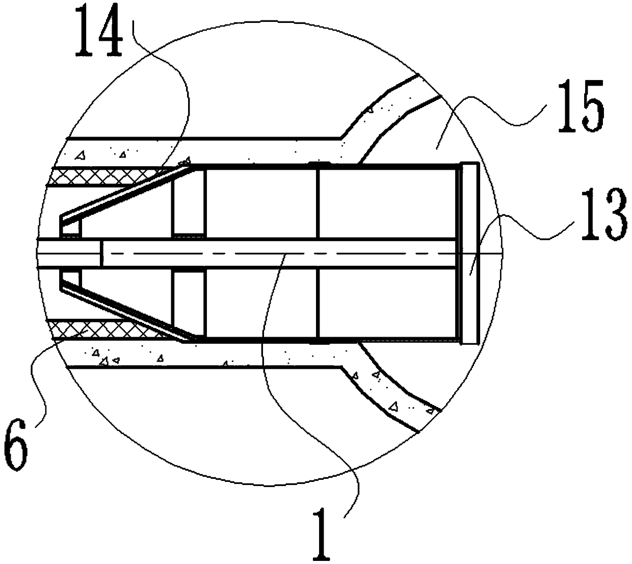 Pipeline counter-pulling and repairing device and repairing method thereof