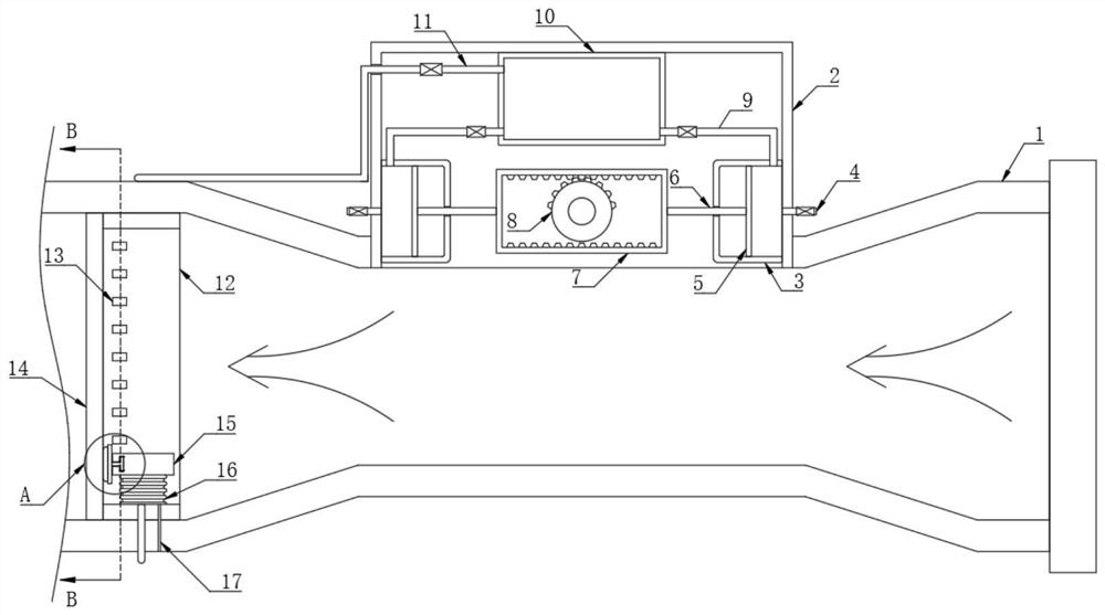 Silt prevention dredging system for underground pipeline of green city