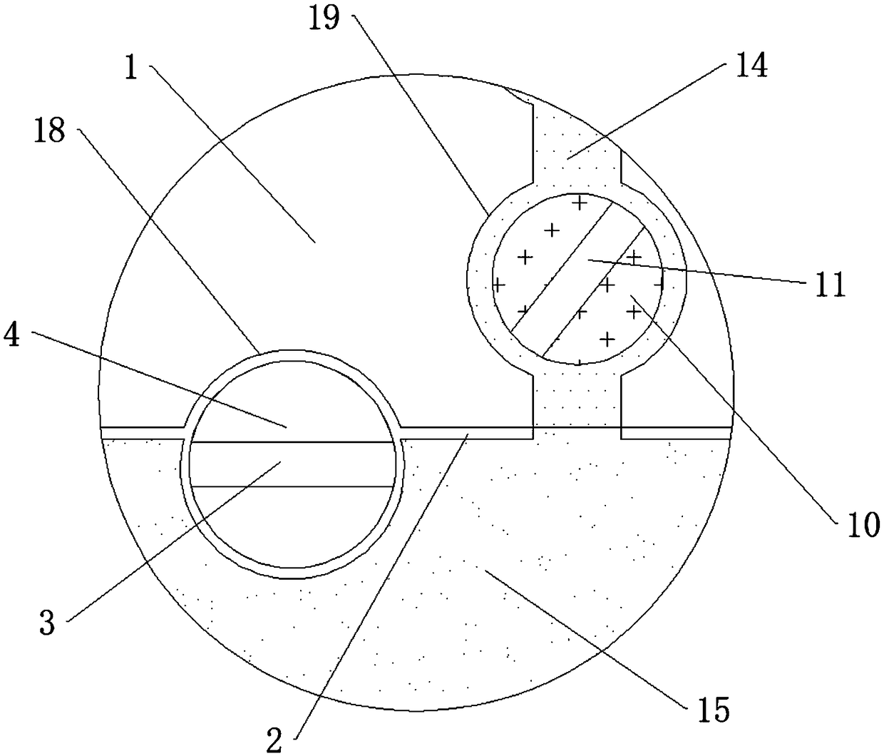 Building tile anti-hollowing drum repairing combined ball and construction method thereof