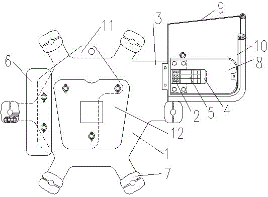 Power-taking device for automatic wiring device of ground wire deicing