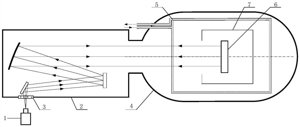 Optical element surface shape measuring device and method in low-temperature environment