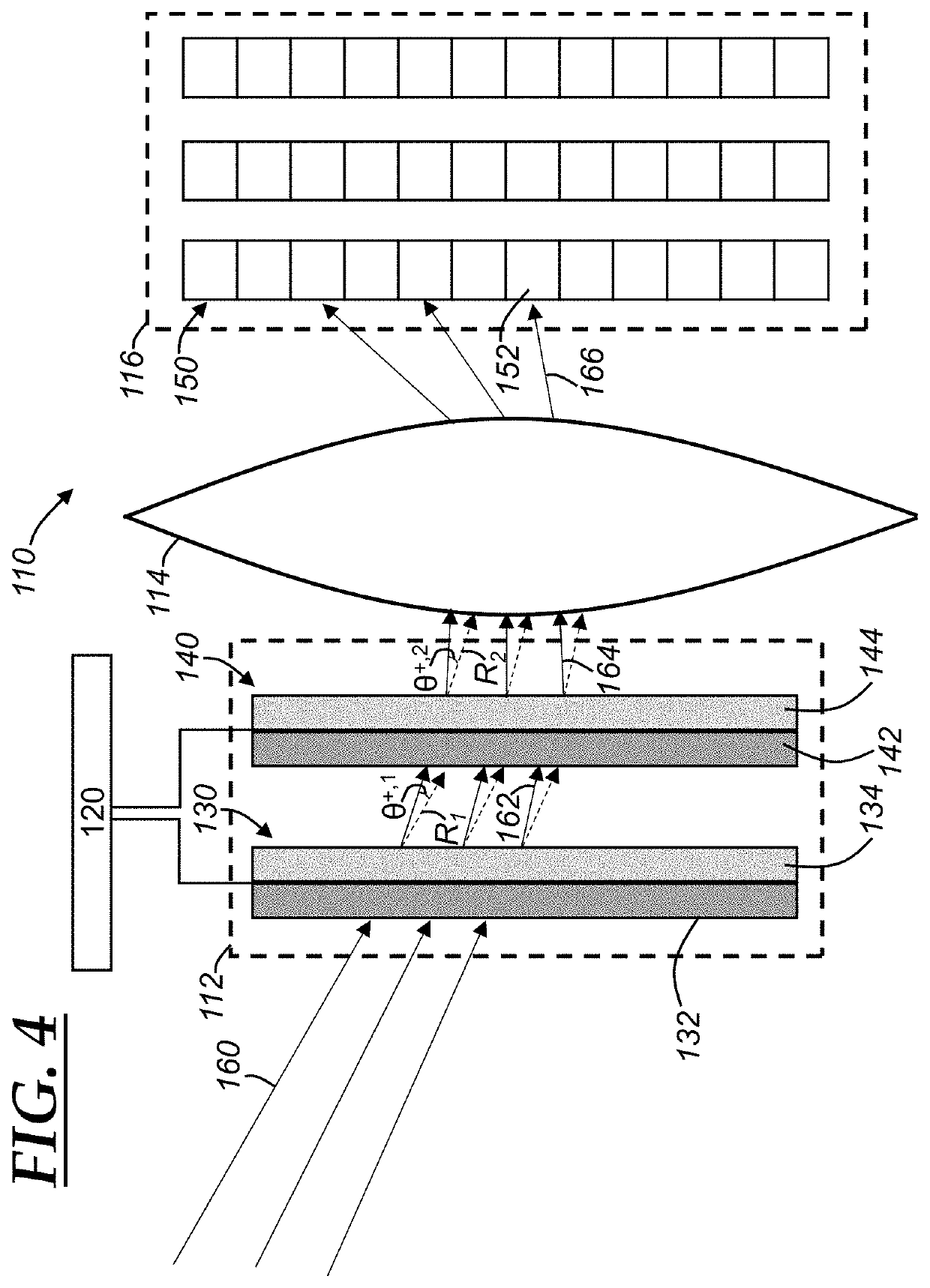 Electronically-steerable optical sensor and method and system for using the same