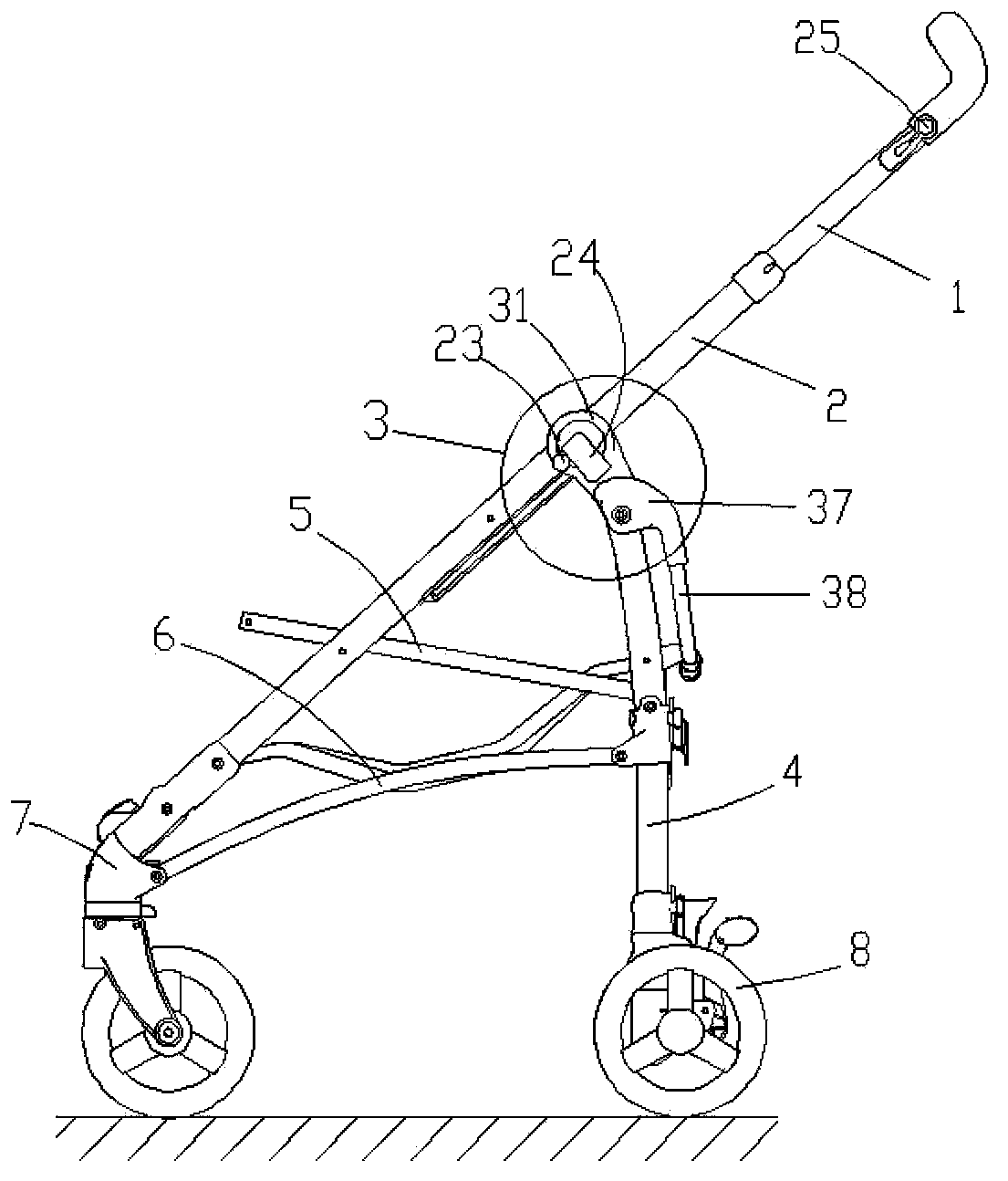 Children stroller with electric opening and closing function