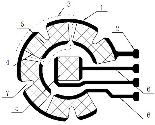 Annular electrothermal film capable of avoiding film burning