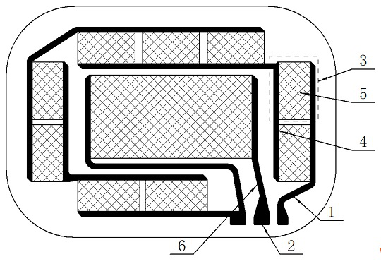 Annular electrothermal film capable of avoiding film burning