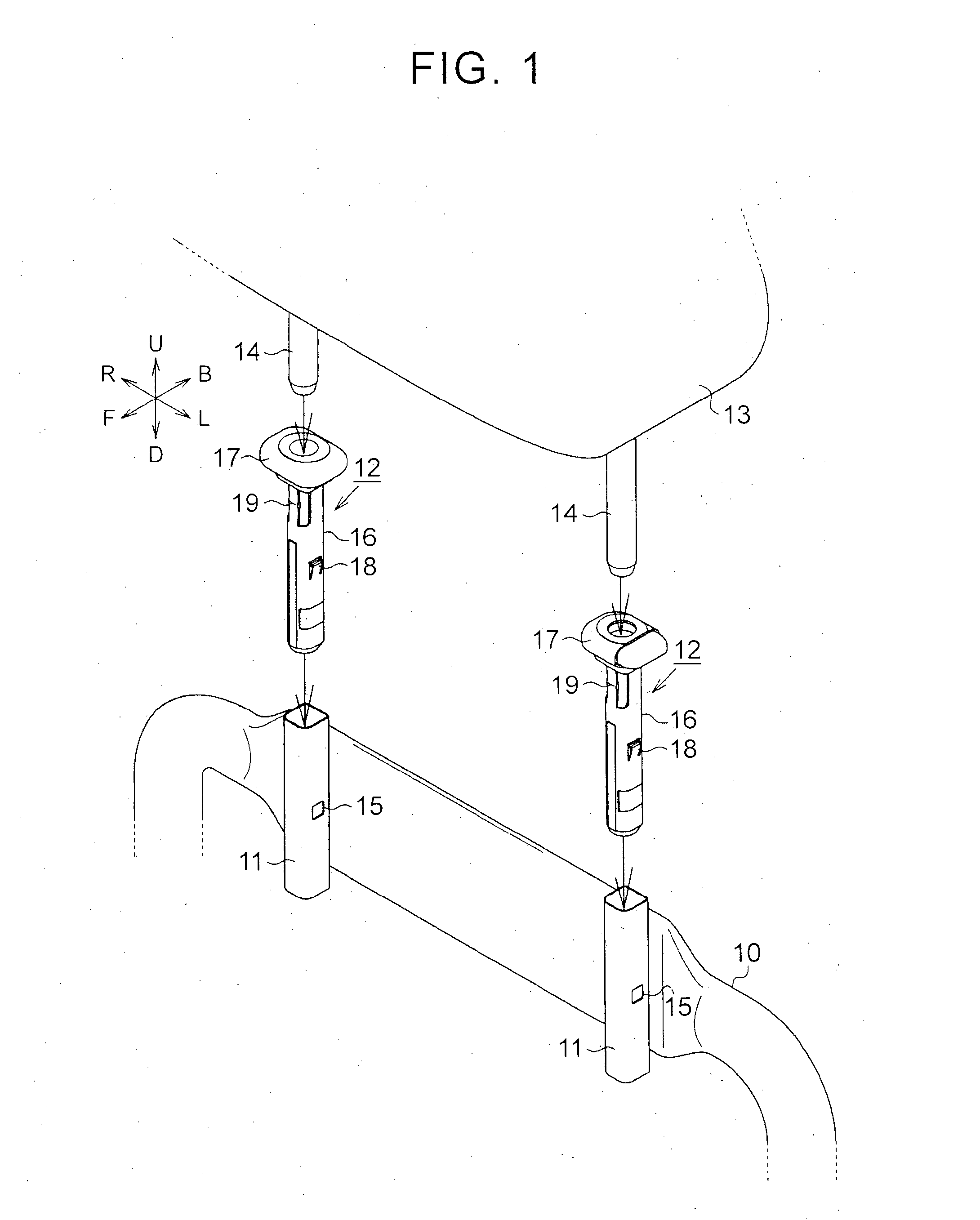 Headrest support structure