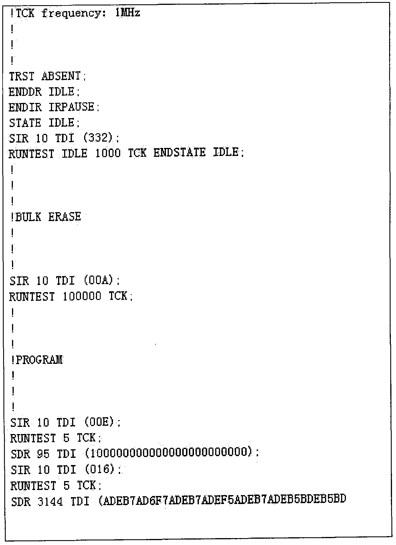 Batch testing method for complex programmable logic device