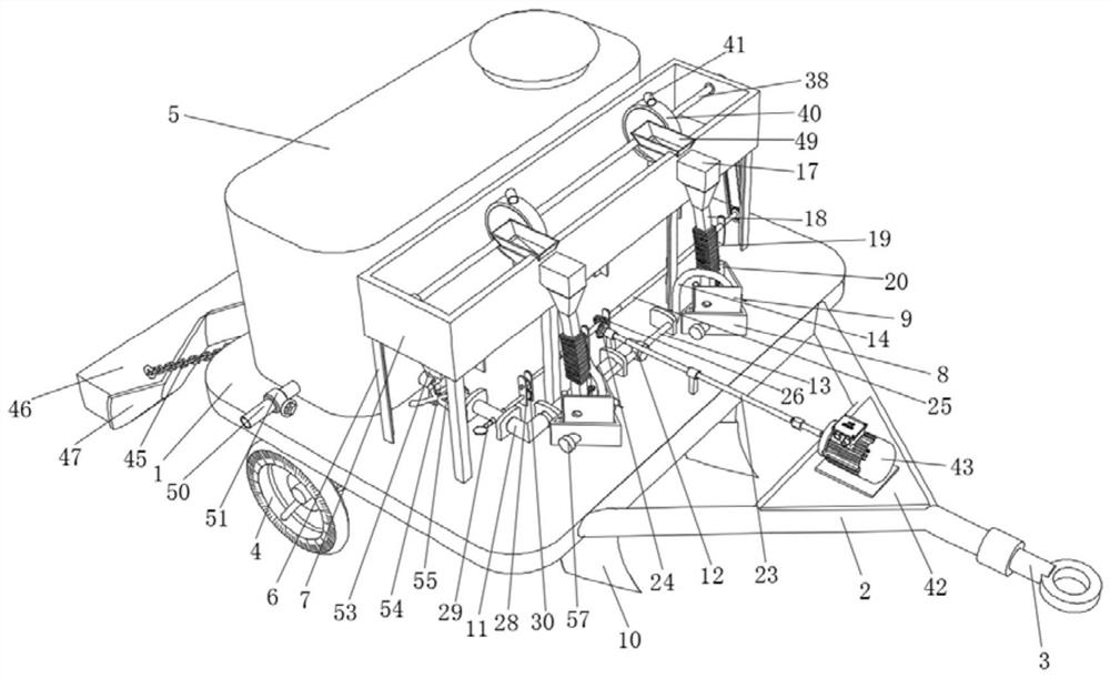 Automatic mechanical device for integrating sowing and irrigation of crops