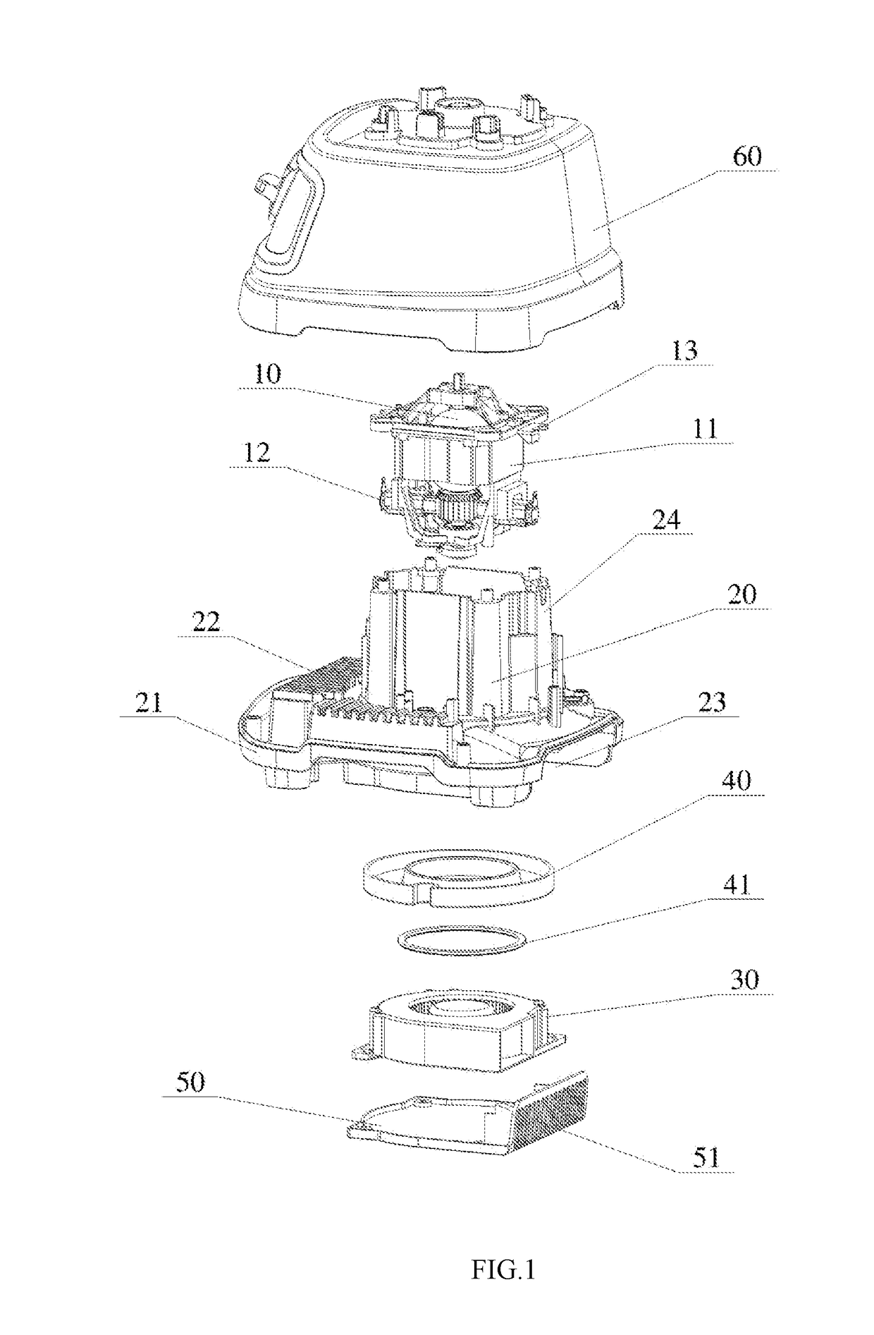 Air circulation and ventilation apparatus for food processing machine