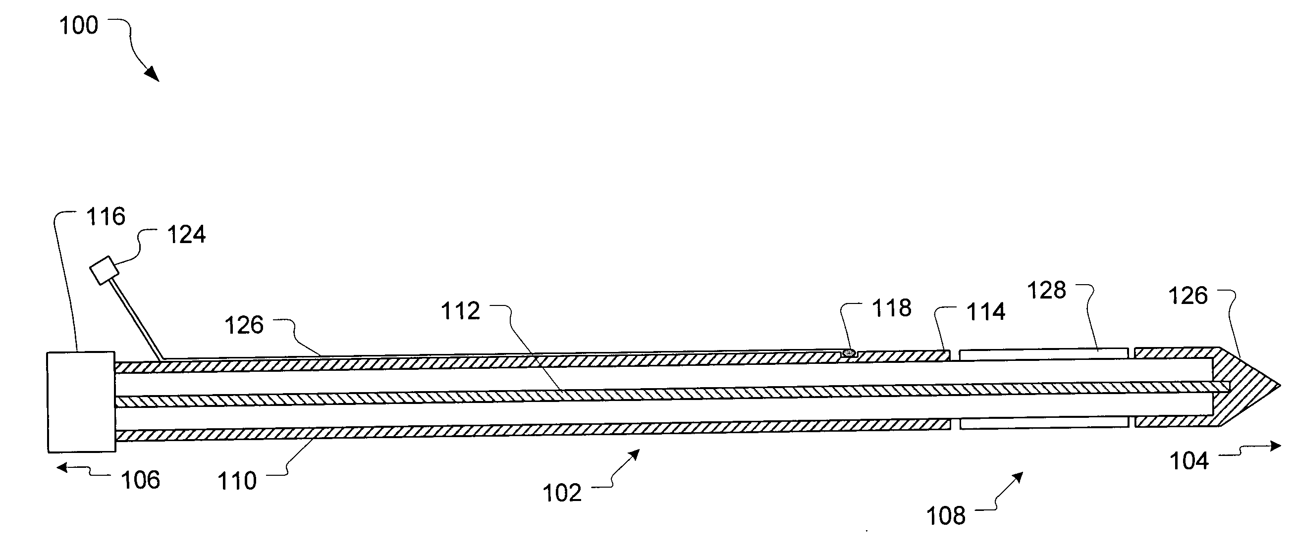 Microwave applicator with margin temperature sensing element