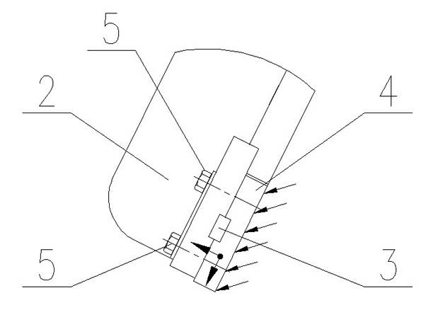 Lining plate device for impact plate of impact crusher