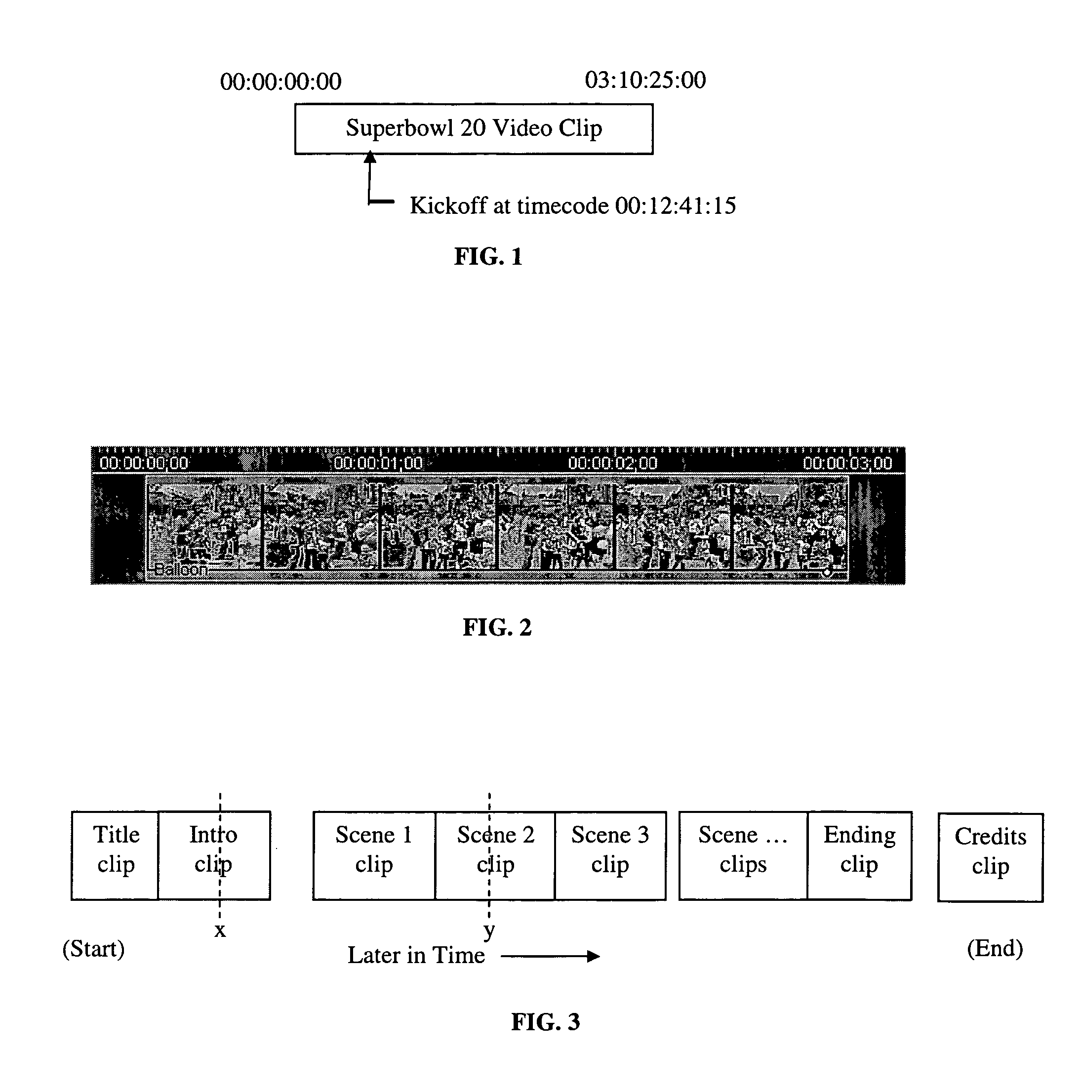 Icon bar display for video editing system