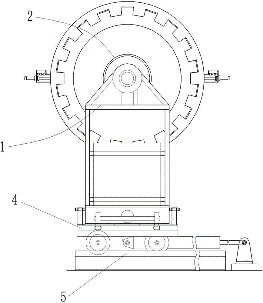 Rapid door opening device of rotating pressure vessel