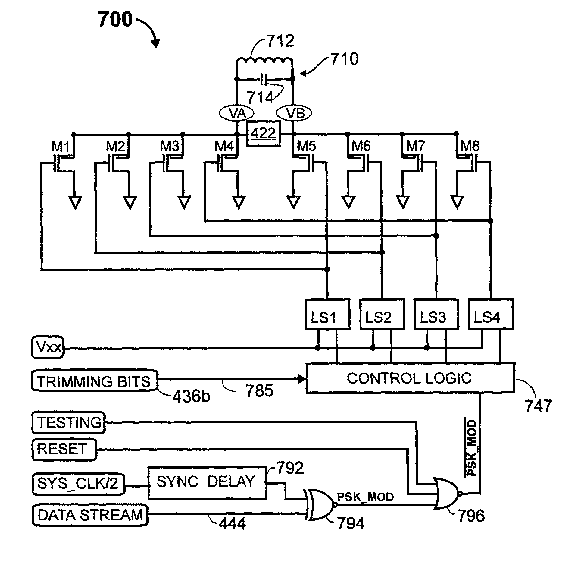 Programmable modulation index for transponder