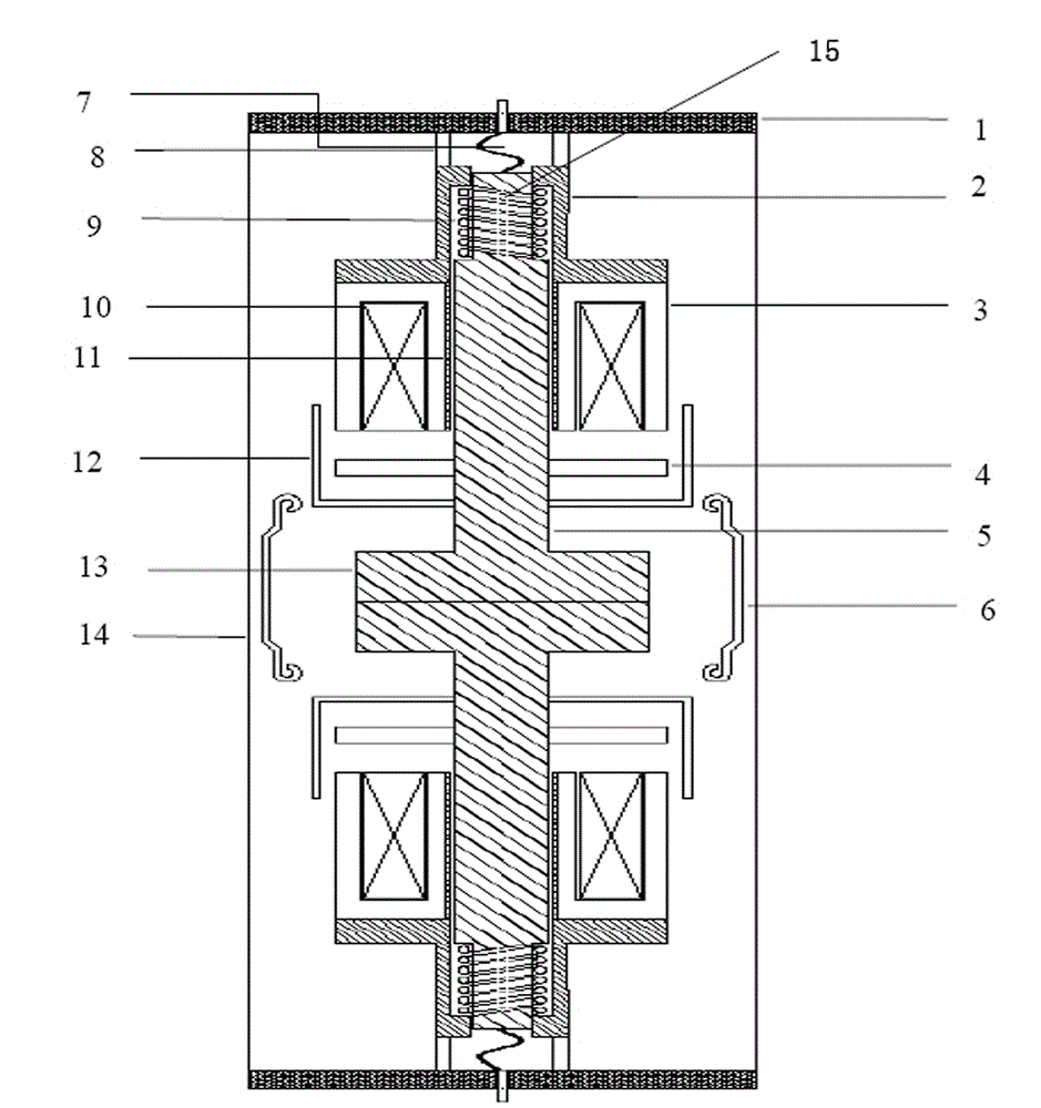 Vacuum arc-extinguishing chamber of novel double-acting mechanism