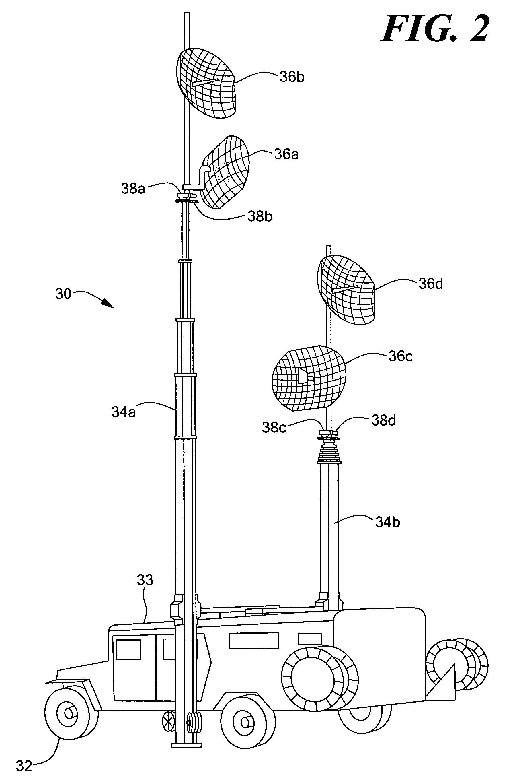 Antenna mast transport and deployment system