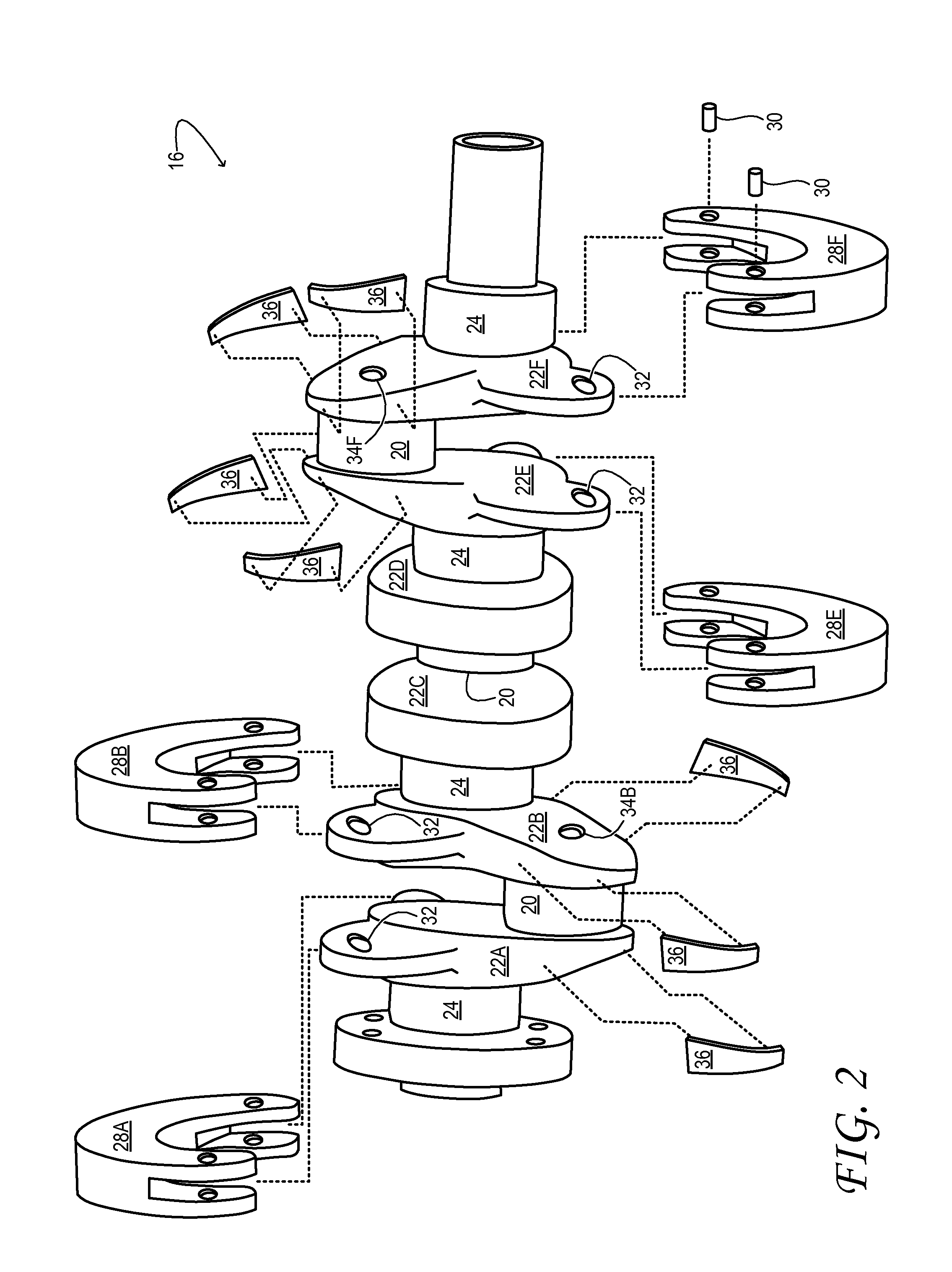 Balancing a pendulum-absorber crankshaft