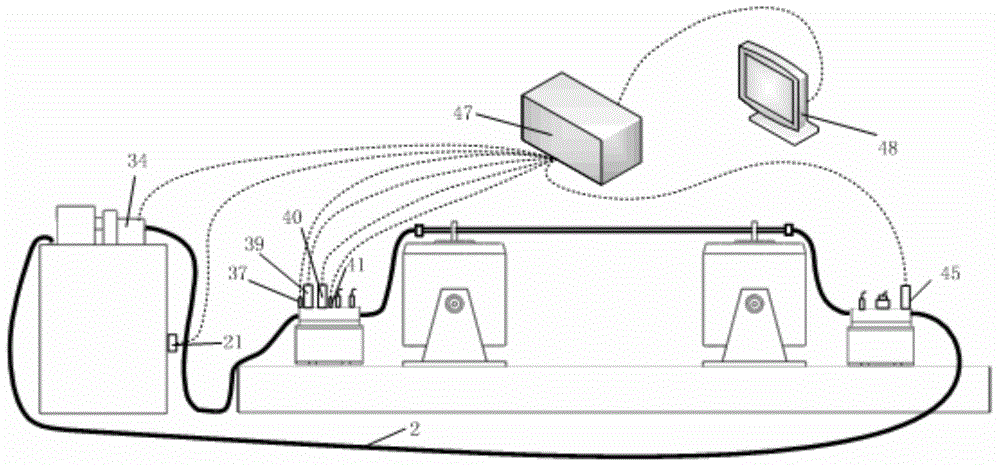 Hydraulic pipeline vibration test simulation experiment platform