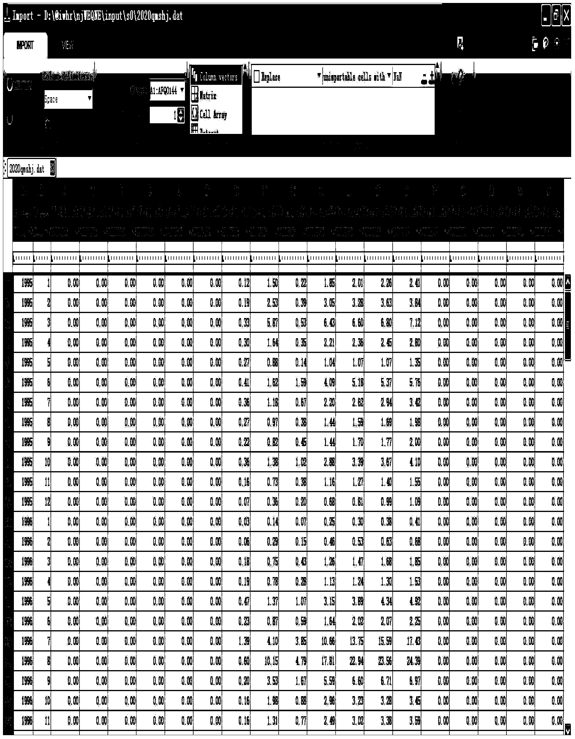 Method and device for calculating farmland surface source pollutant river pollution load