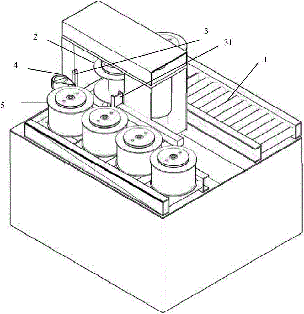 Automatic wheel replacing take-up machine