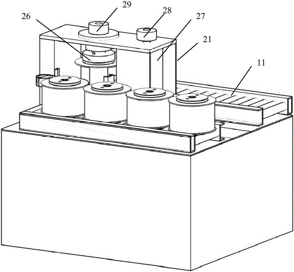 Automatic wheel replacing take-up machine