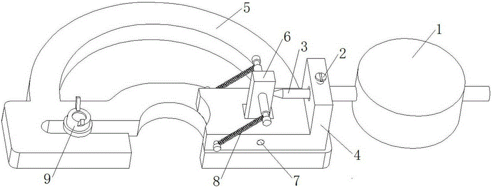 An online measuring device for shallow seam parts with a shaft in the middle