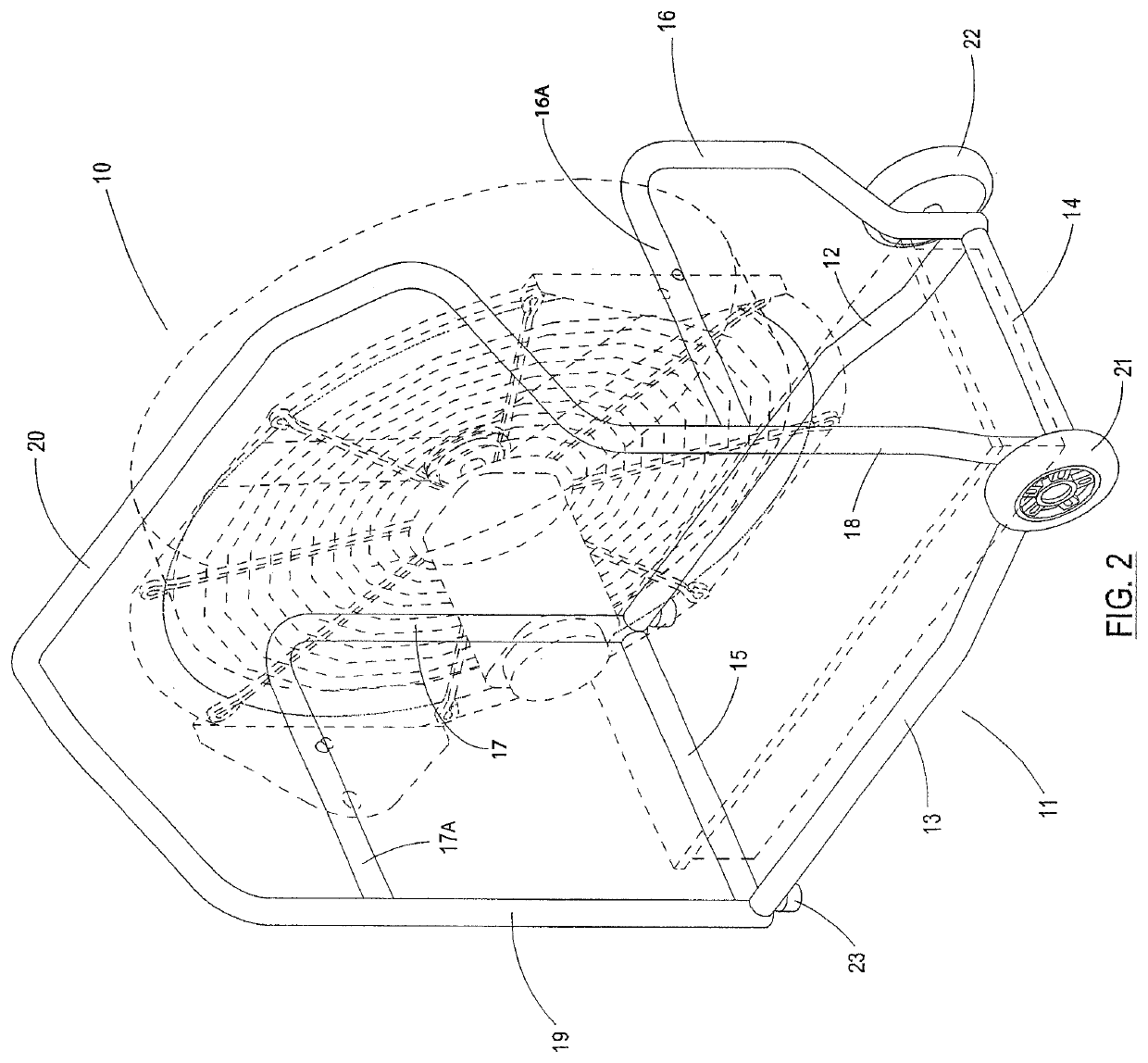 Support frame for positive pressure blower