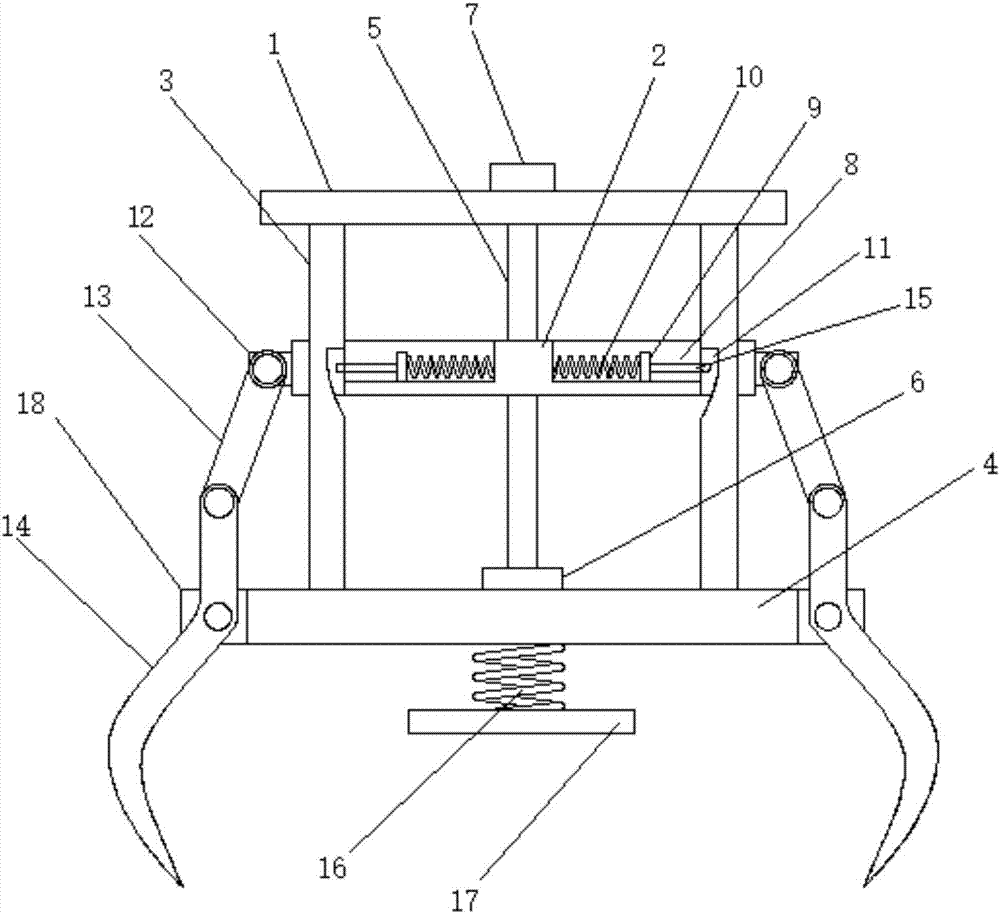 Mechanical paw with limiting device