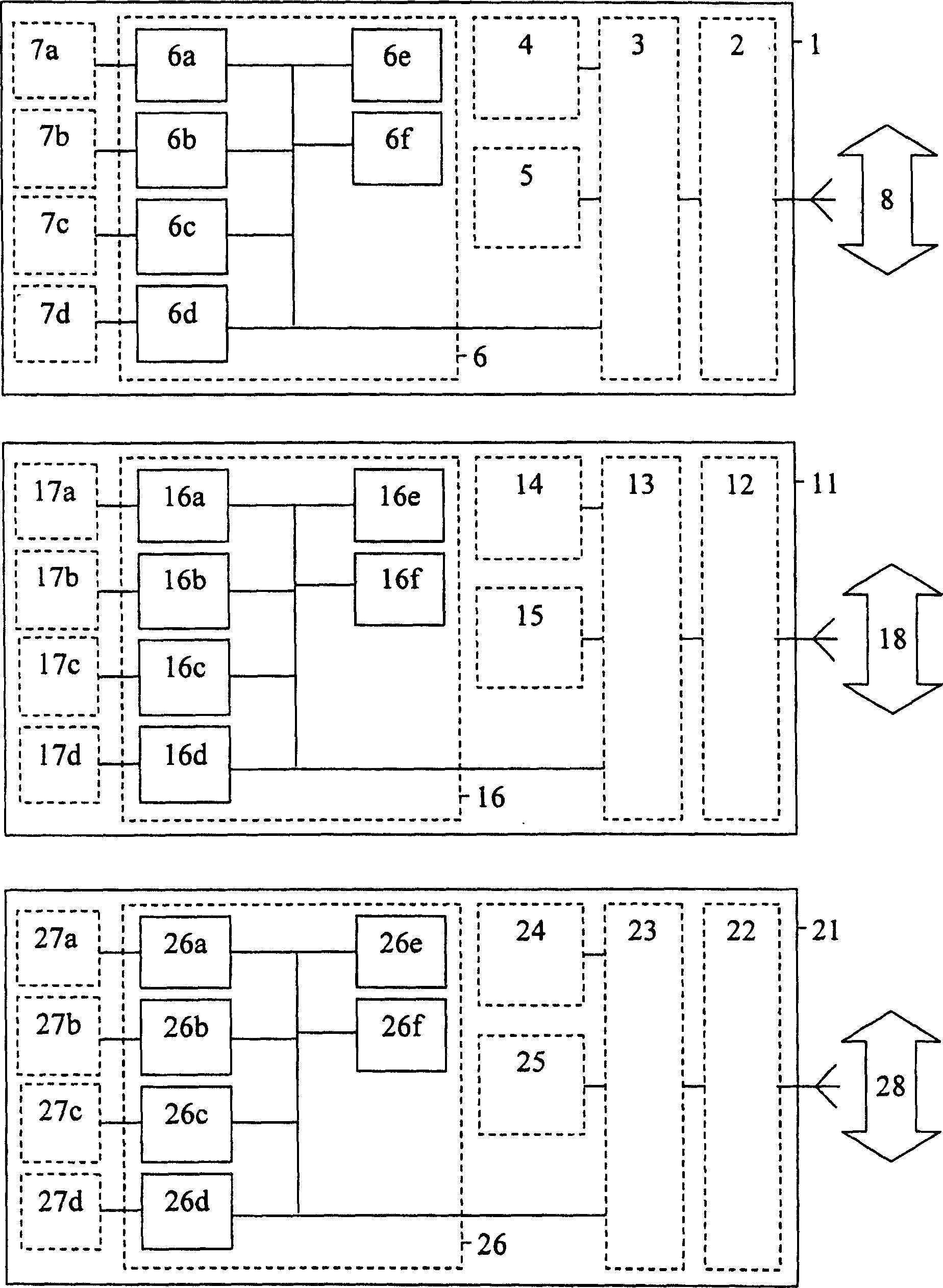 Terminal comprising a transceiver