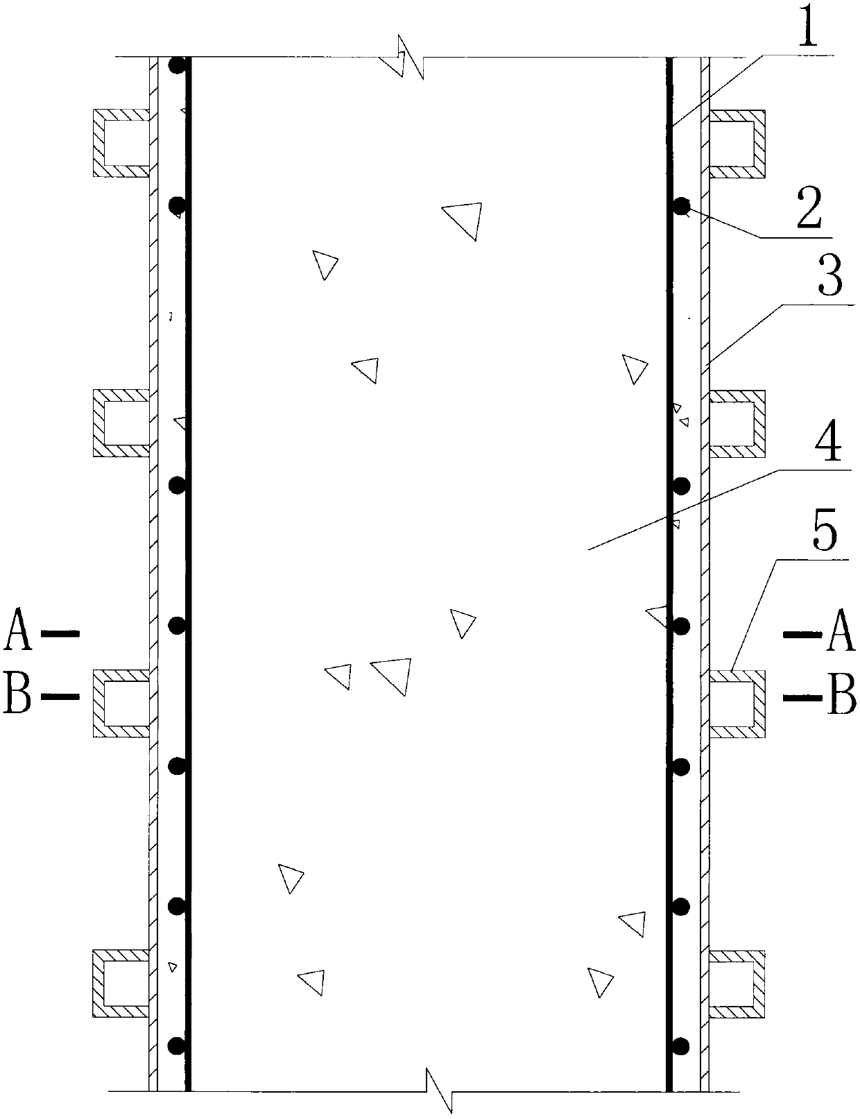 Rib constraint thin-walled steel pipe concrete structure