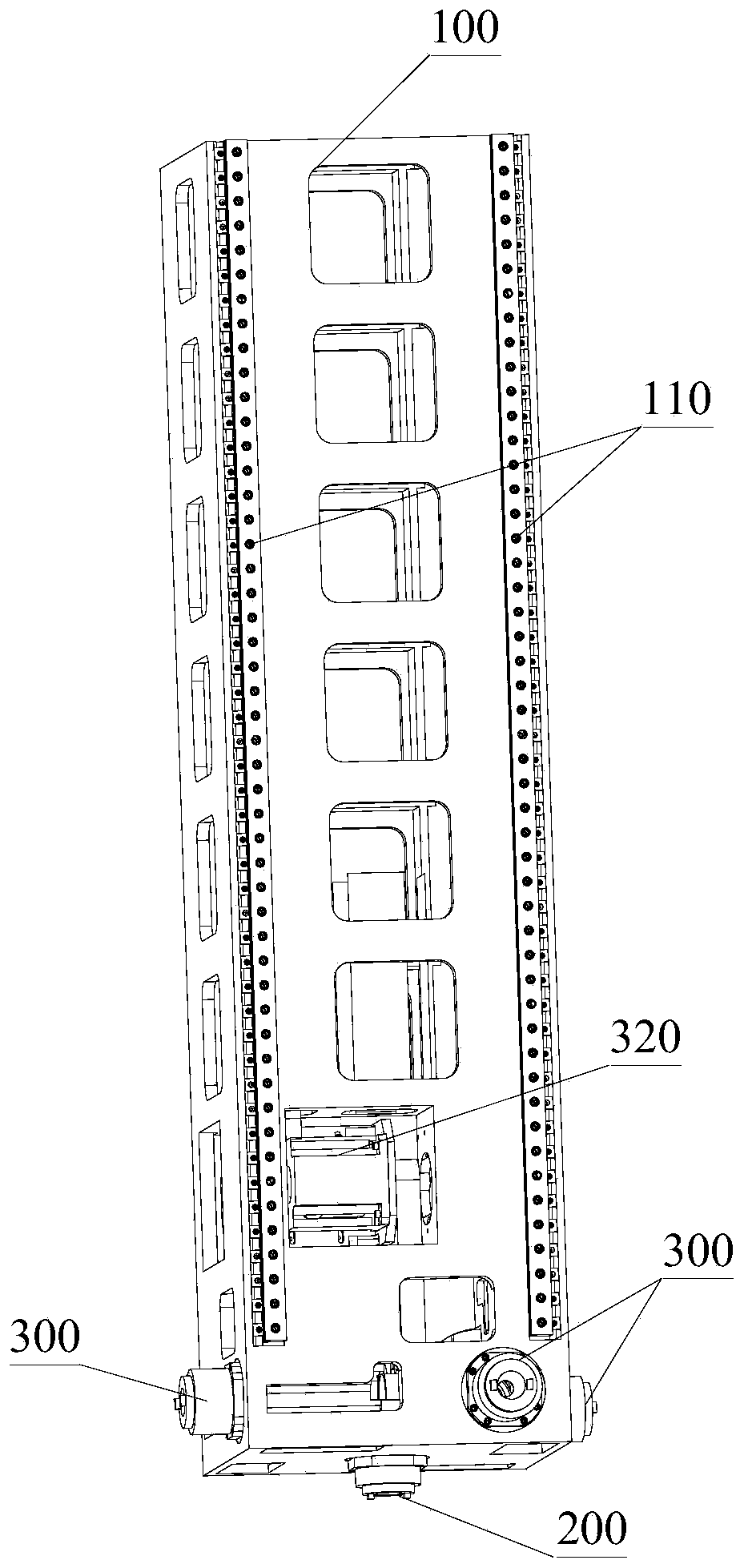 Spindle box structure with five-surface machining