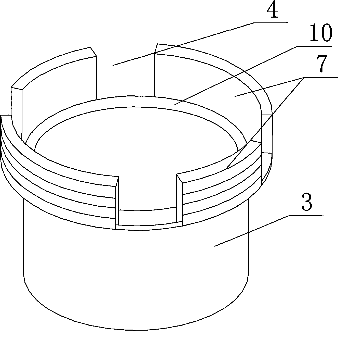 Anti-floating glass toughening manure pit