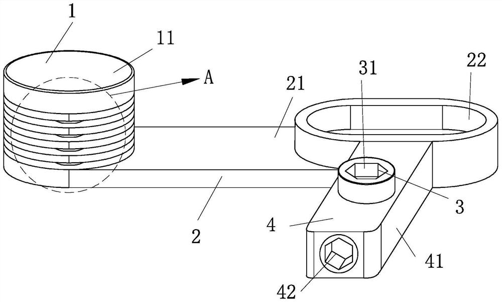 A kind of anti-loosening metal washer convenient for multi-layer splicing