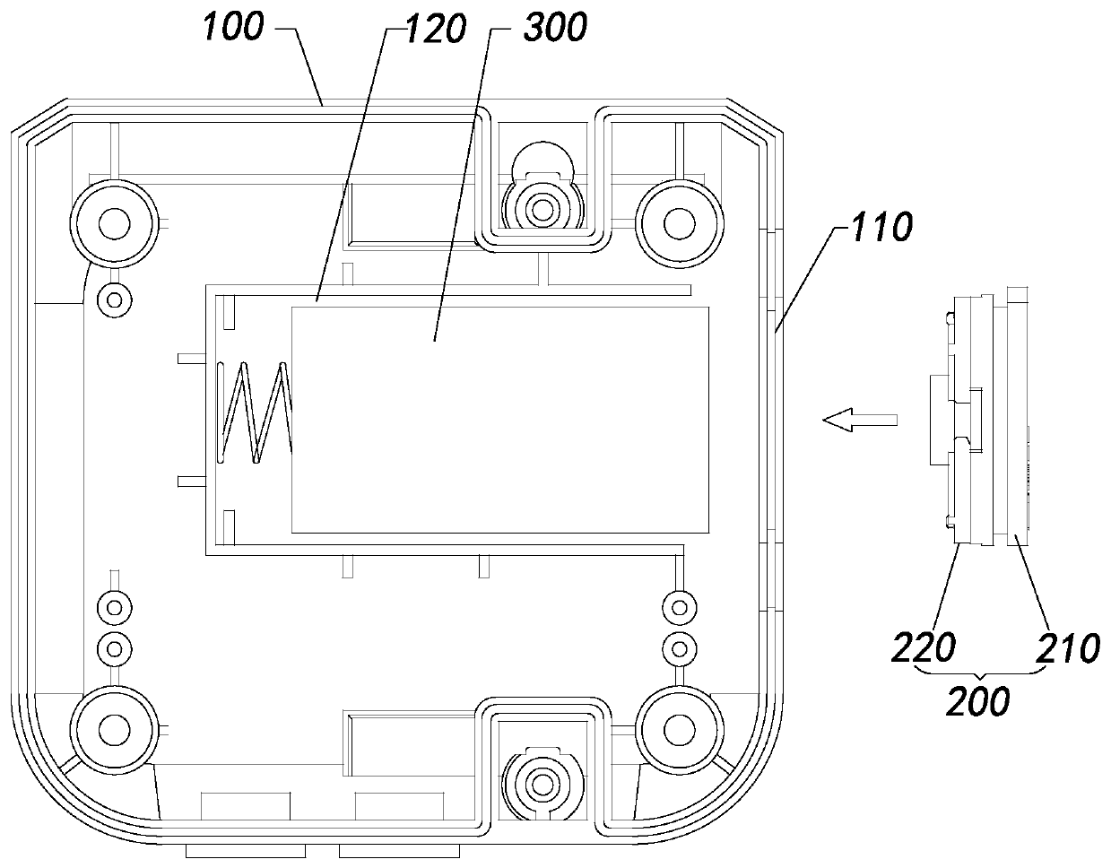 Knob type anti-dismantlement device, meter and metering system applied to metering system