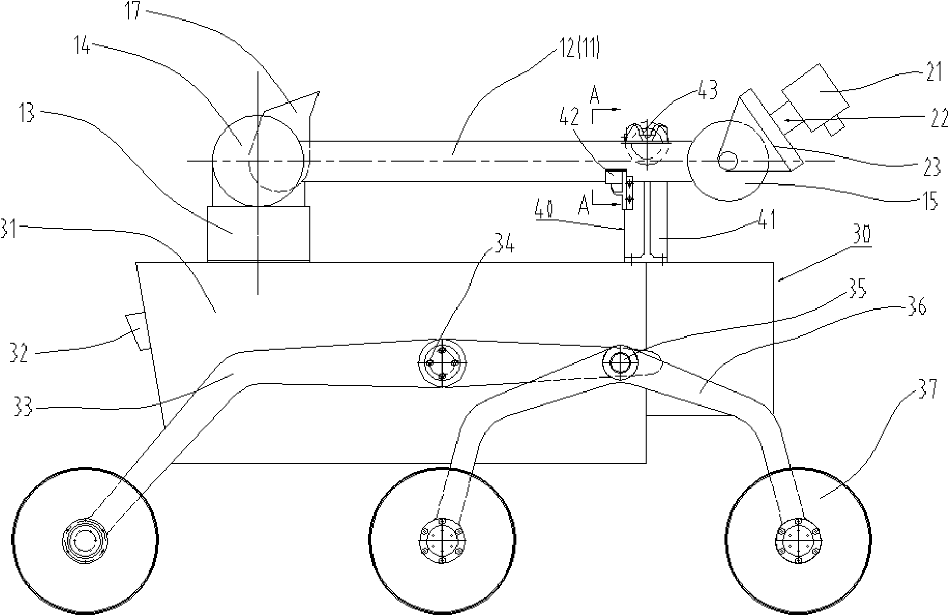 Multifunctional mechanical arm for planet exploration vehicle