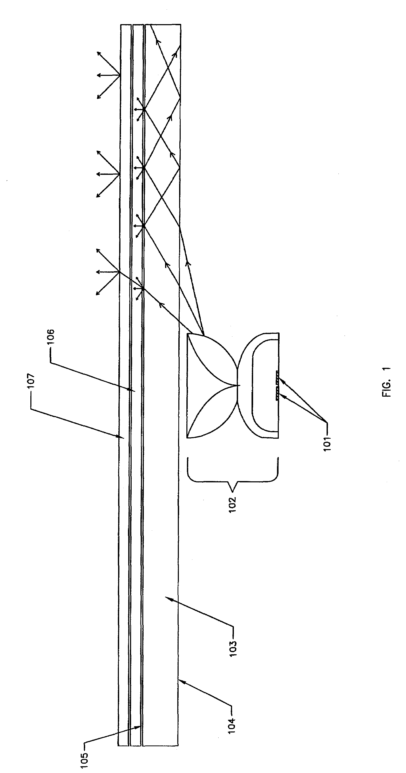 Solid-state lateral emitting optical system