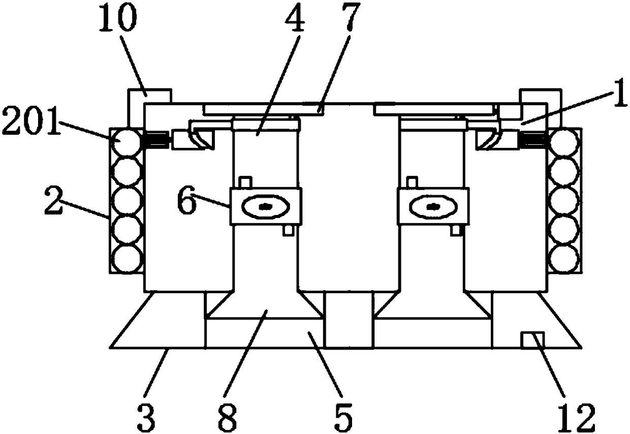 A robot anti-collision protection base