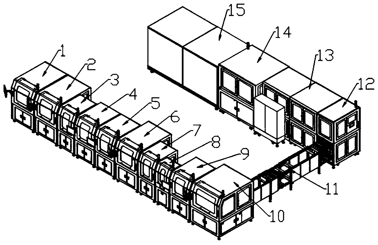 Aging device for automatic radar production line