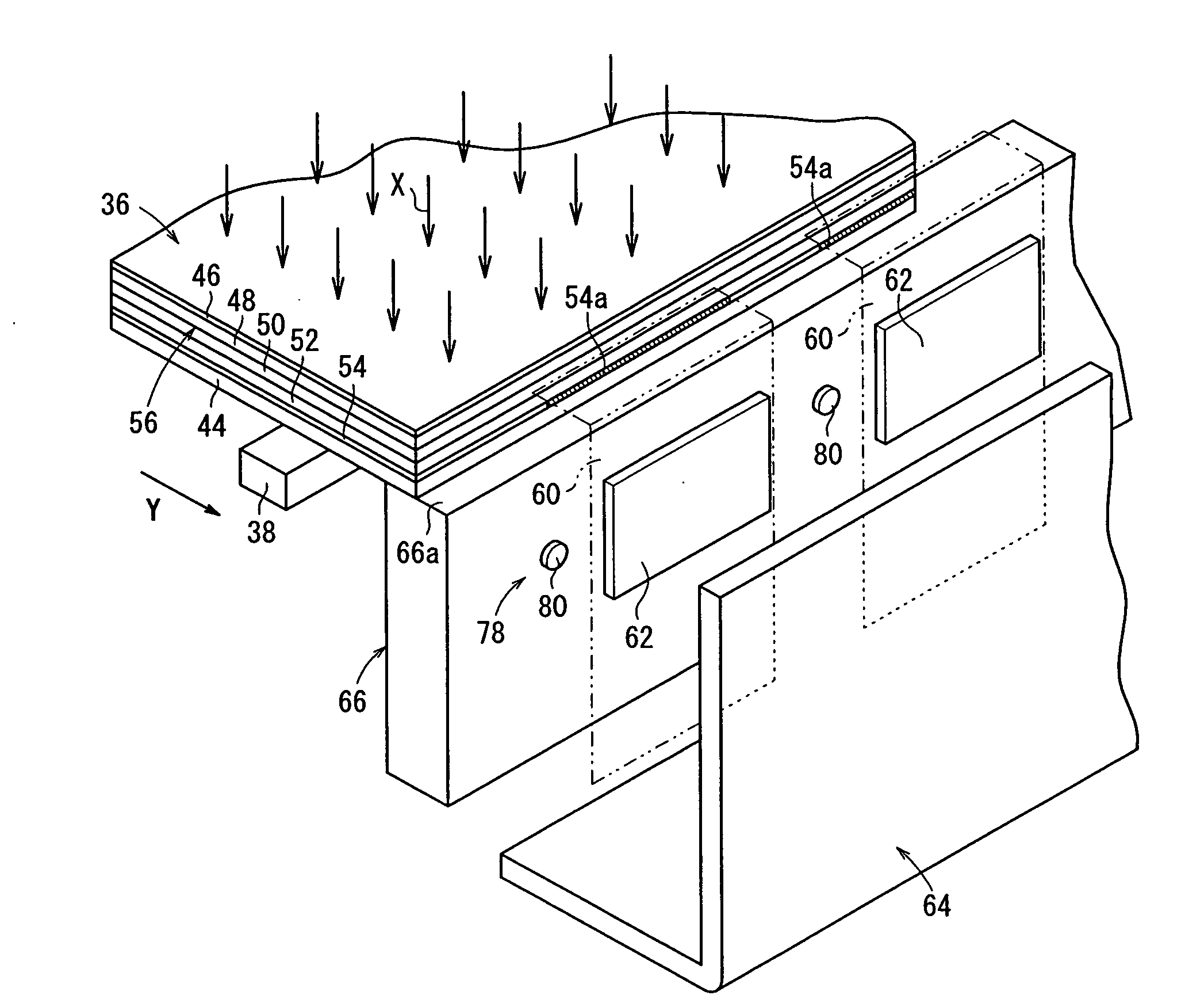 Radiation image information capturing apparatus and method of detecting temperature of amplifier thereof