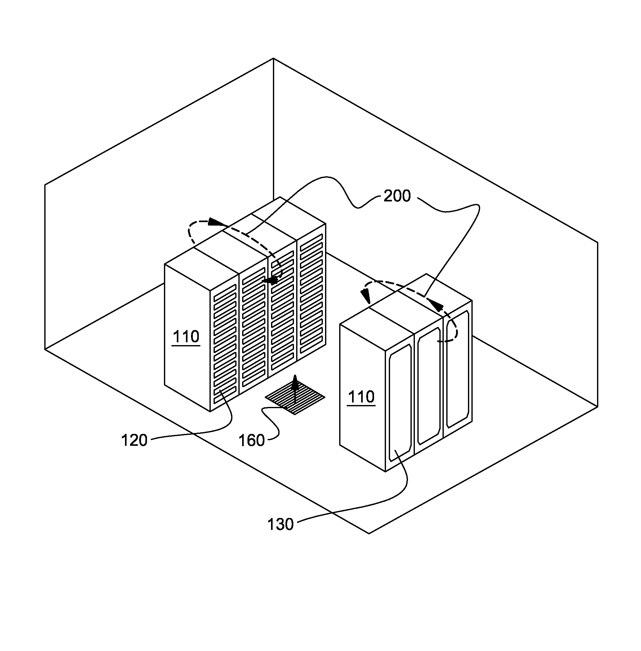 Airflow arresting apparatus and method for facilitating cooling of an electronics rack of a data center