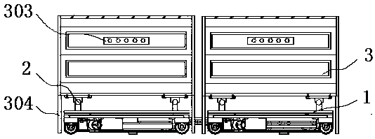 Intensive horizontal reciprocating synchronous moving apparatus