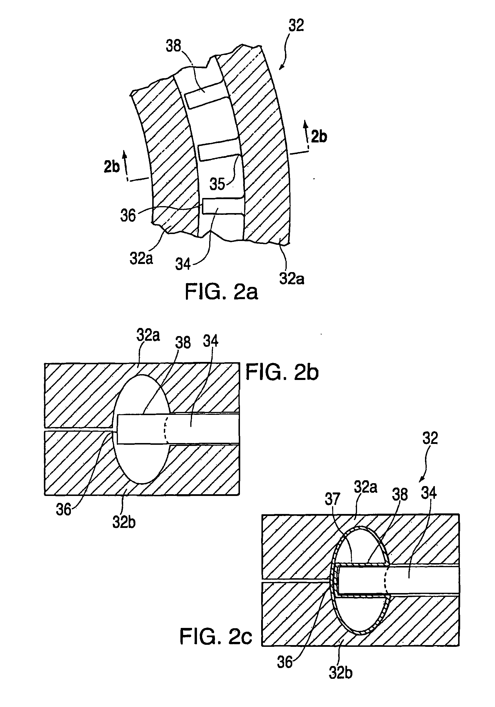 Sports racquet with string port holes