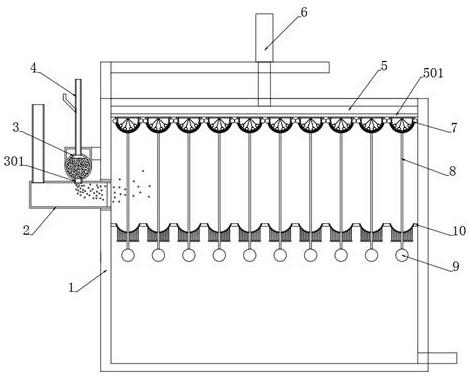 Greasy dirt flocculation deoiling device for industrial sewage