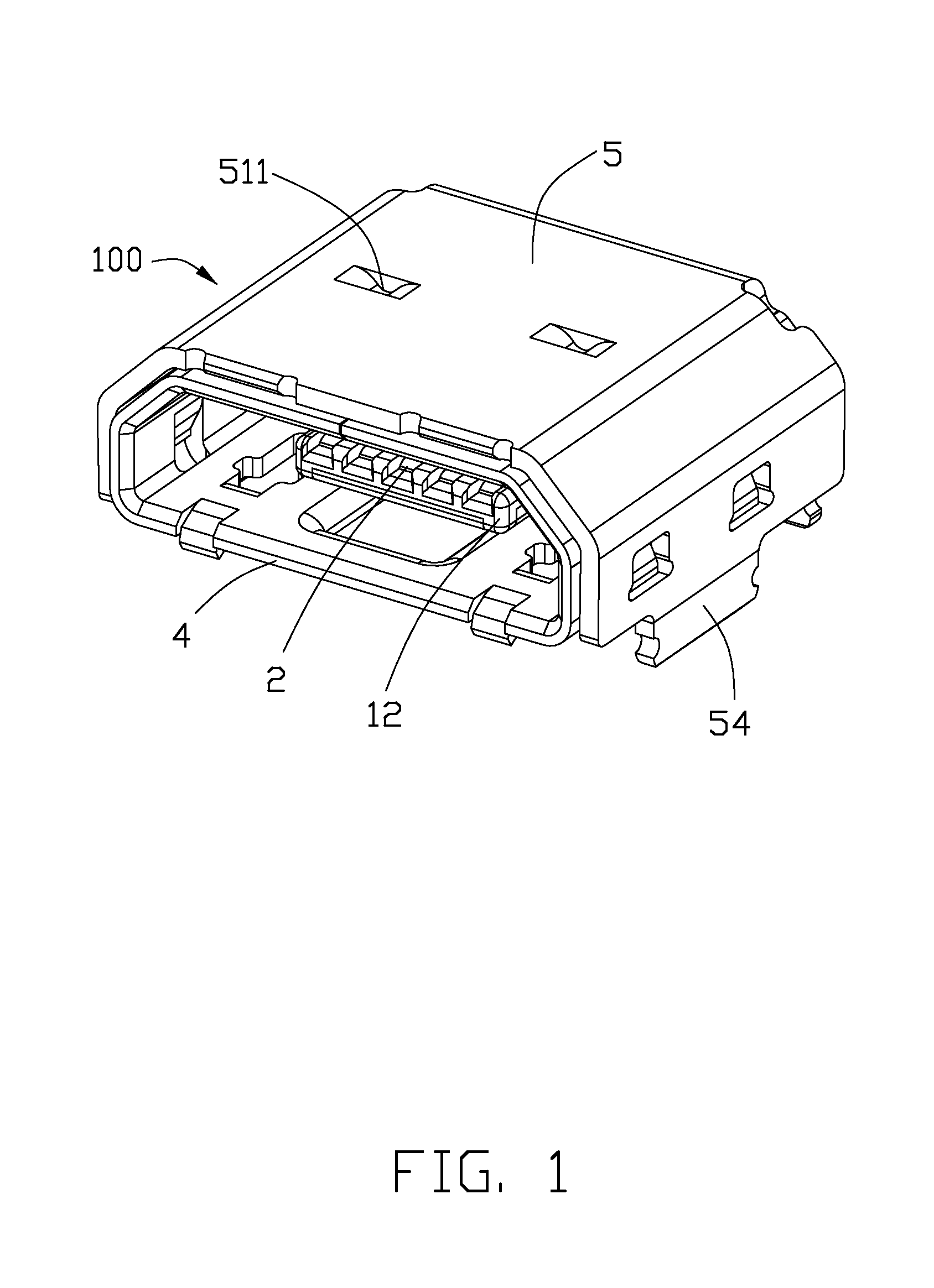 Electrical connector with a metal plate for preventing electromagnetic interference