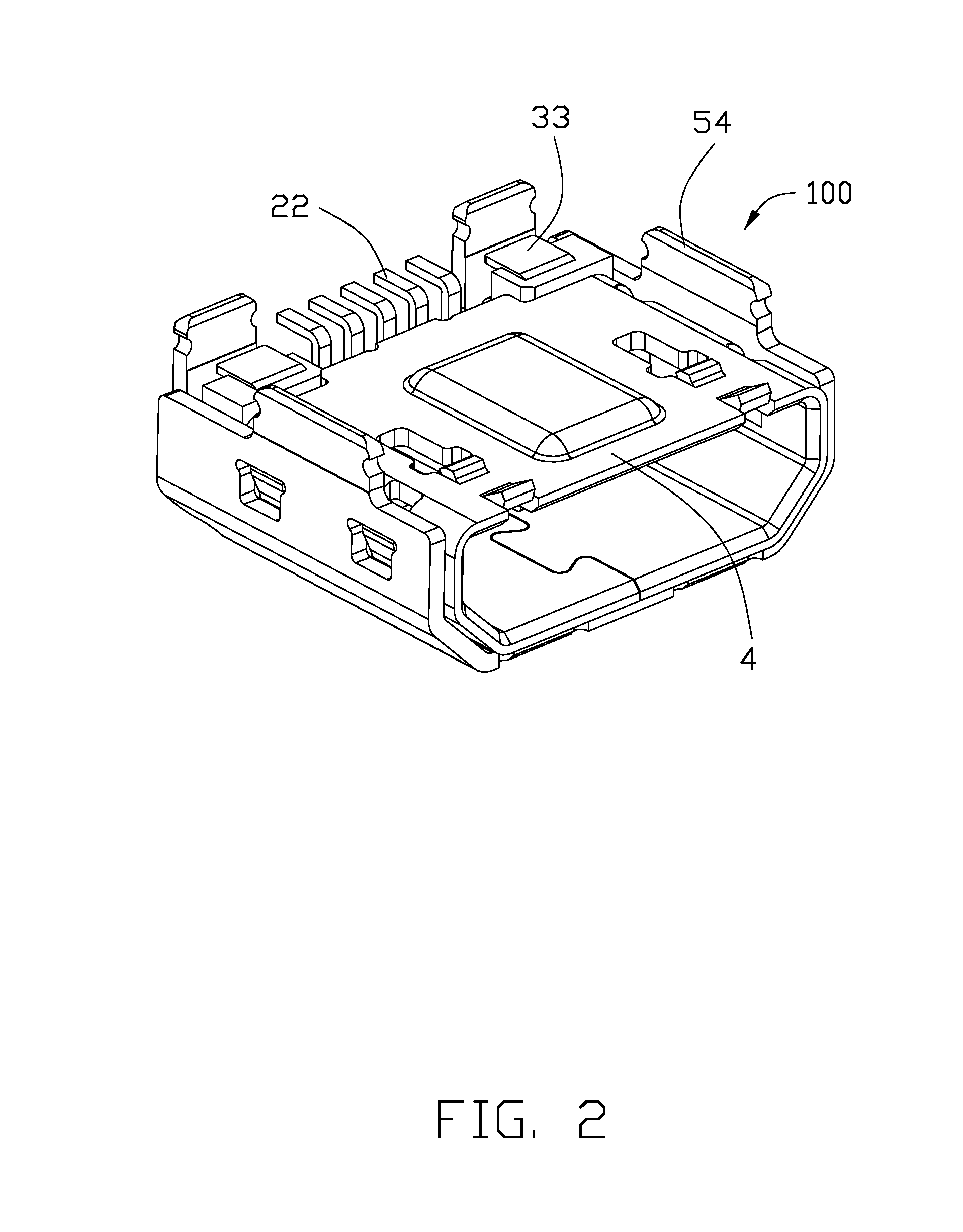 Electrical connector with a metal plate for preventing electromagnetic interference