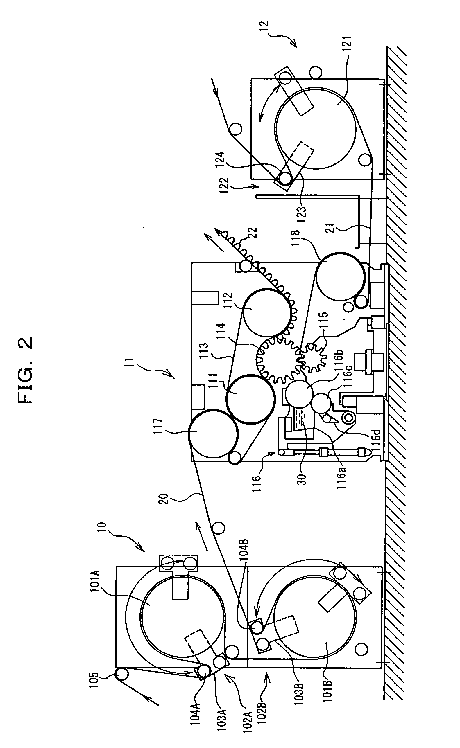 Production system for corrugated carboard sheet