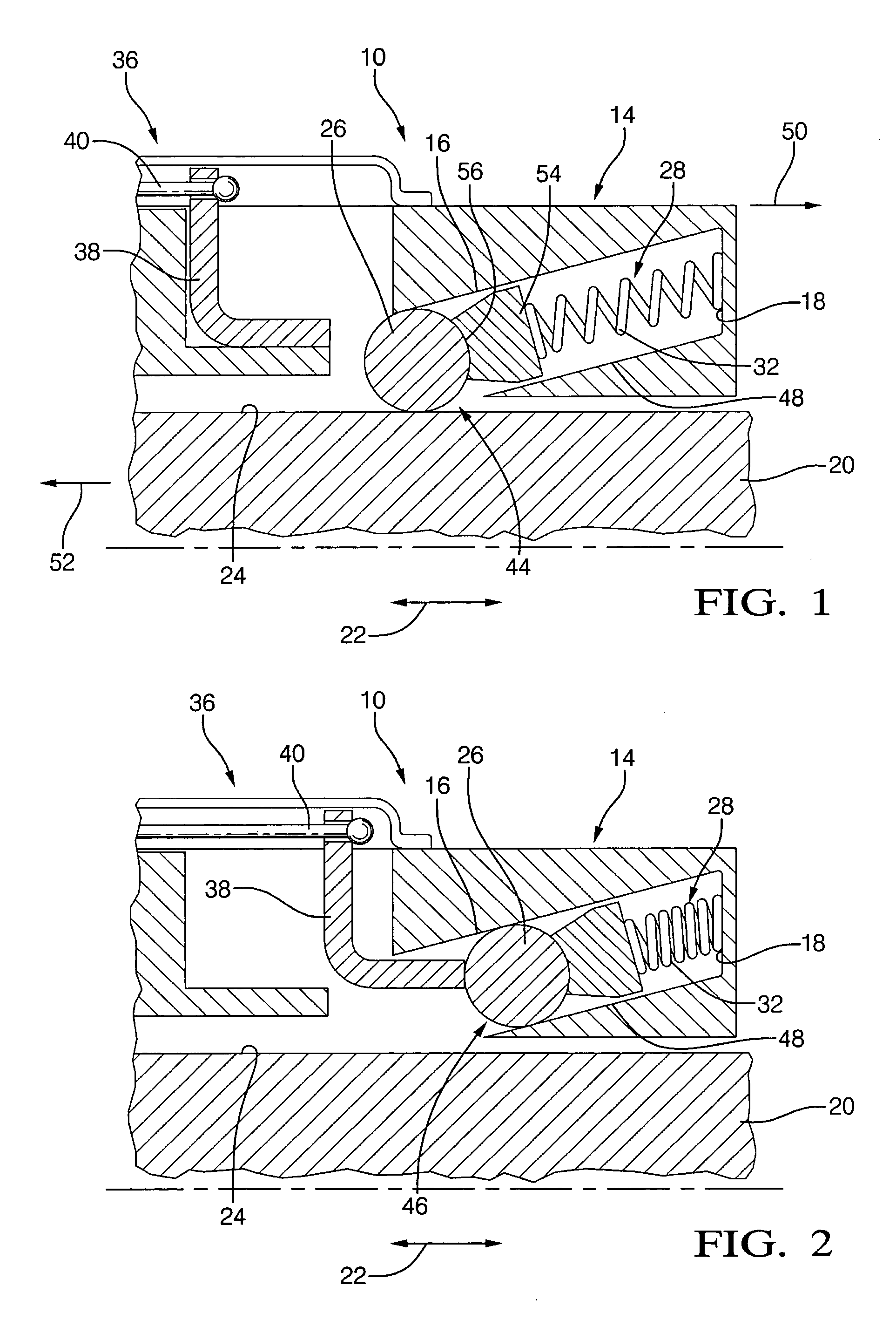 Telescope wedge locking mechanism