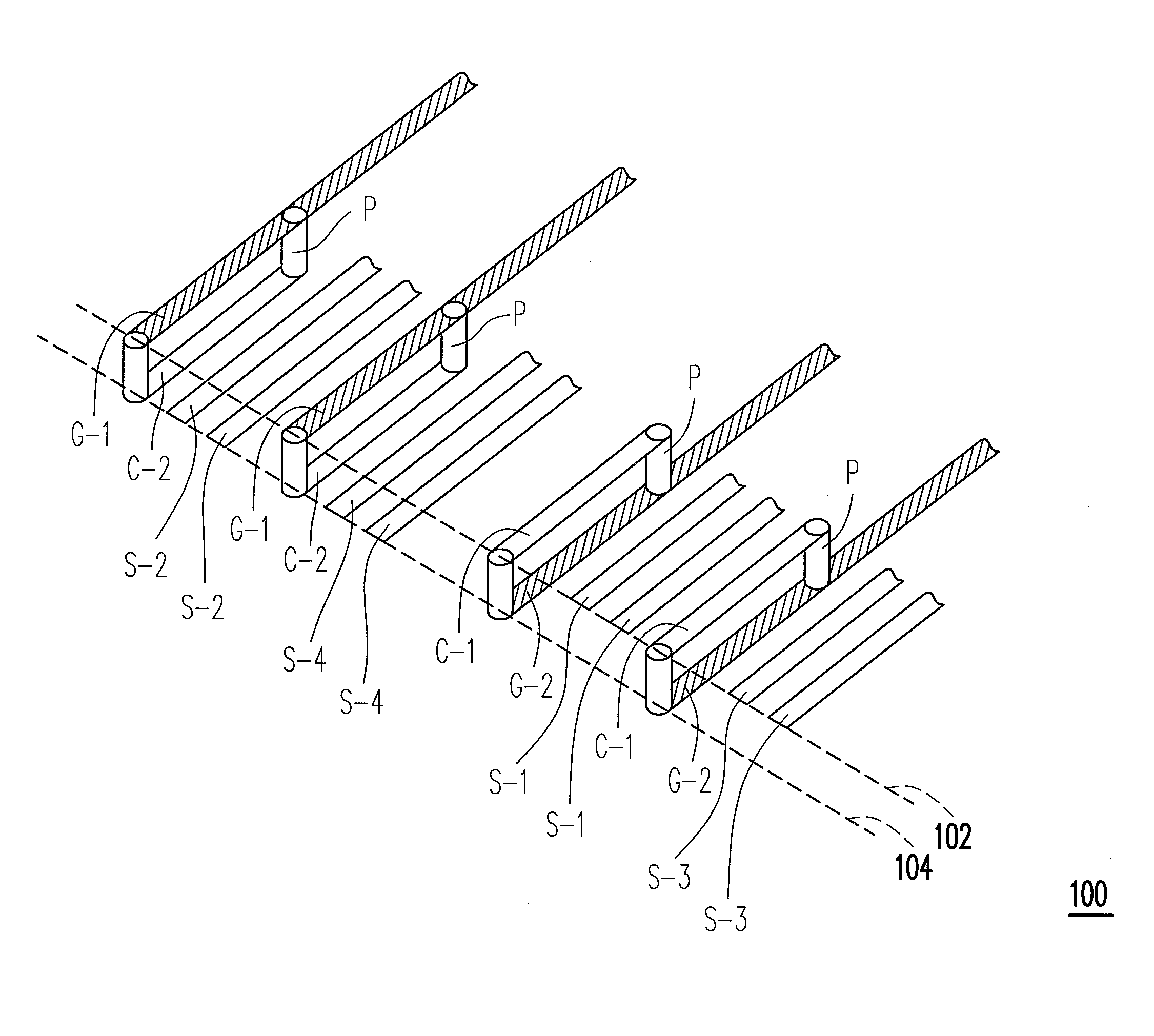 Circuit substrate including a plurality of signal lines and ground lines forming a 3-D grounding circuit loop