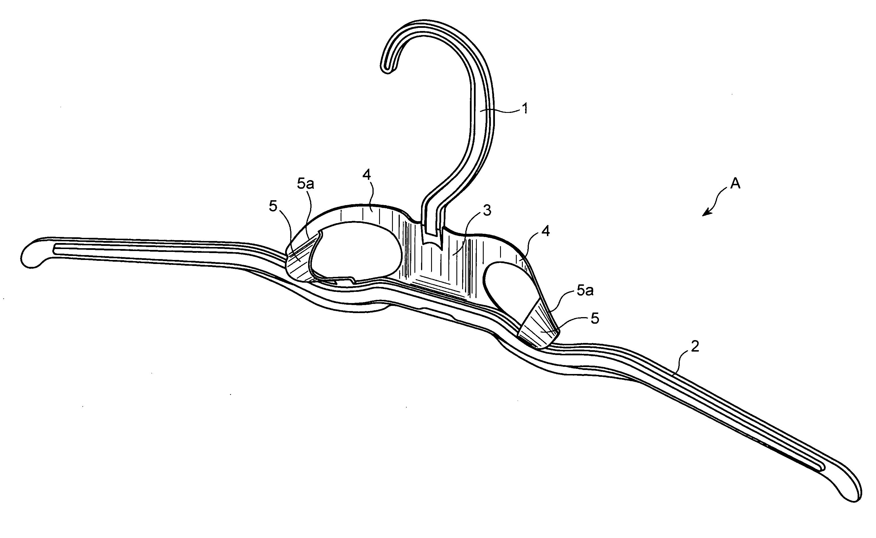 Three-dimensional collar shape retaining hanger