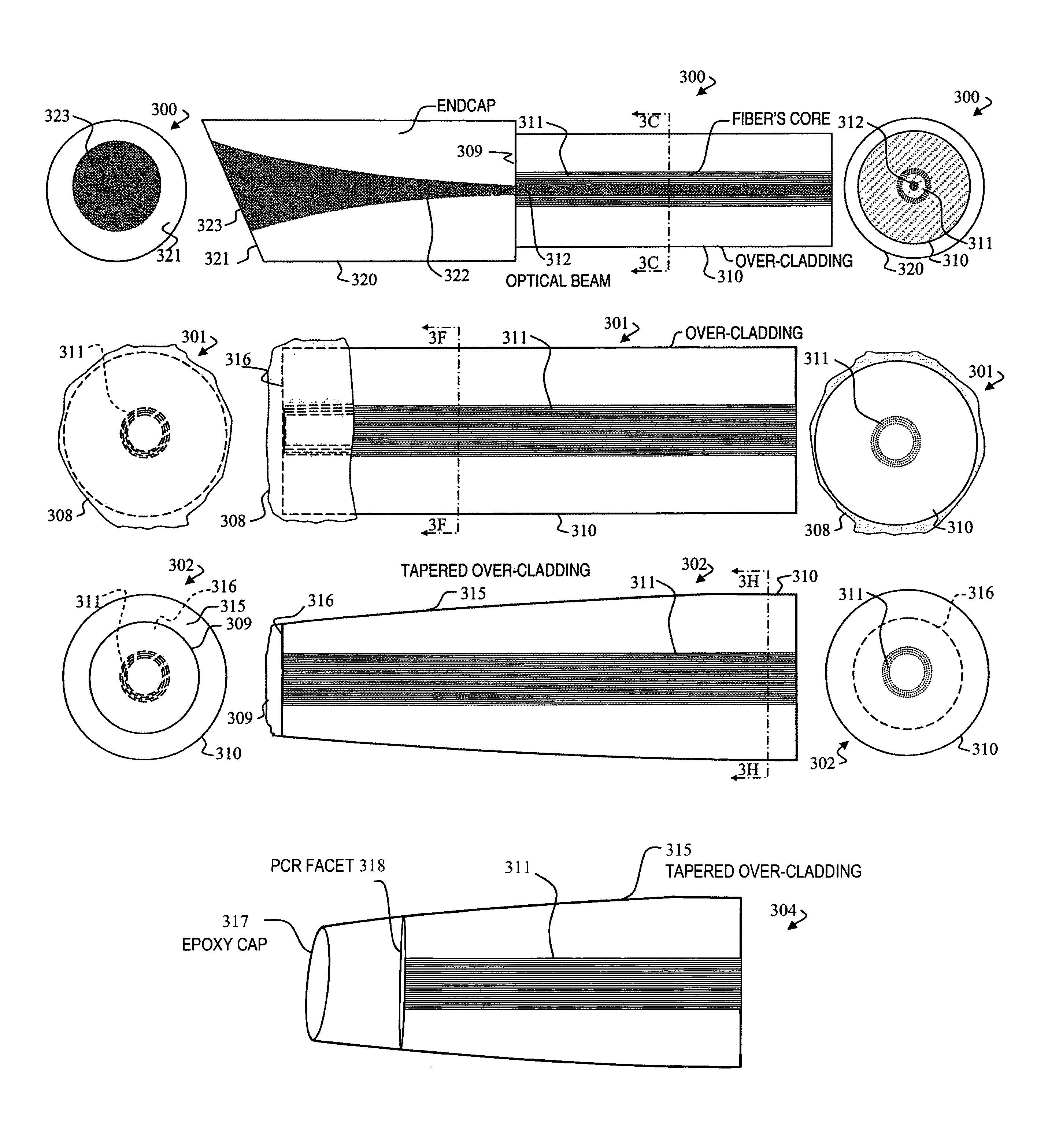 Photonic-crystal-rod amplifiers for high-power pulsed optical radiation and associated method